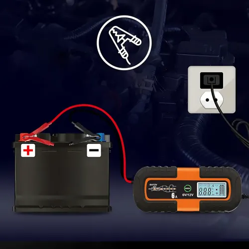 Автоматическое зарядное устройство для аккумуляторов Smart Charger, 6В/12В 6A, с функцией восстановления, AGM/GEL/WET, ЖК-дисплей - фото 7