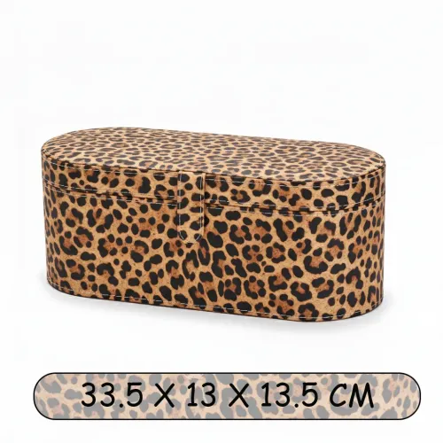 Стайлер для волос с ионизацией 5-в-1 Hair Brush Hot Air Styler, 1000 Вт, инфракрасный нагрев, 5 насадок, леопардовый кейс - фото 7