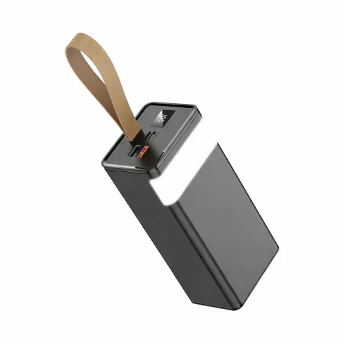 KlGO KP-79 портативный аккумулятор 30000mAh с настольной лампой, с LED цифровым дисплеем, Micro-USB / Type-C, 2 USB - фото 2