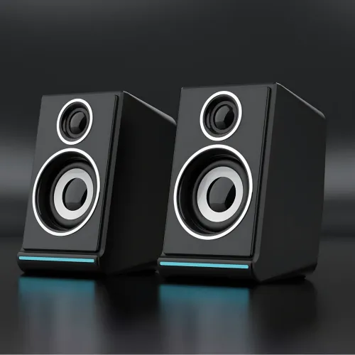 Колонки для ПК 2.0 USB JEDEL S-578 RGB (2×3 Вт), компактная акустика с подсветкой, AUX 3.5 мм - фото 9