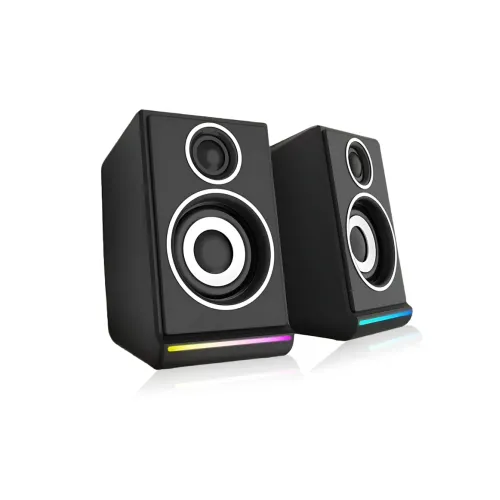 Колонки для ПК 2.0 USB JEDEL S-578 RGB (2×3 Вт), компактная акустика с подсветкой, AUX 3.5 мм - фото 2