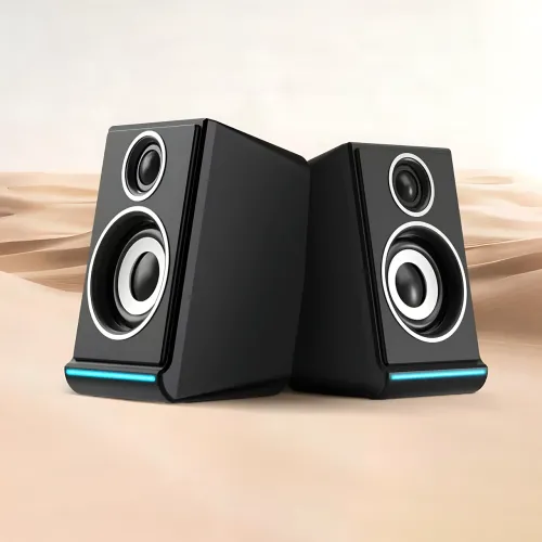 Колонки для ПК 2.0 USB JEDEL S-578 RGB (2×3 Вт), компактная акустика с подсветкой, AUX 3.5 мм