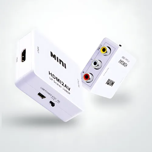 Конвертер HDMI to AV (RCA) UKC AV-001 з USB-живленням — перехідник HDMI → CVBS + аудіо L/R, PAL/NTSC, підтримка 1080p, HDMI 1.4