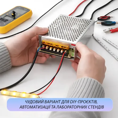 Адаптер живлення 5V 30A METAL у перфорованому металевому корпусі, захист від КЗ/перевантаження/перегрівання - фото 8