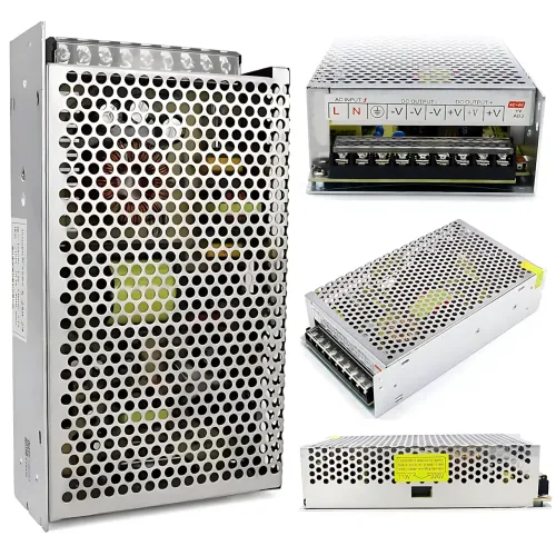 Адаптер живлення 5V 30A METAL у перфорованому металевому корпусі, захист від КЗ/перевантаження/перегрівання - фото 7