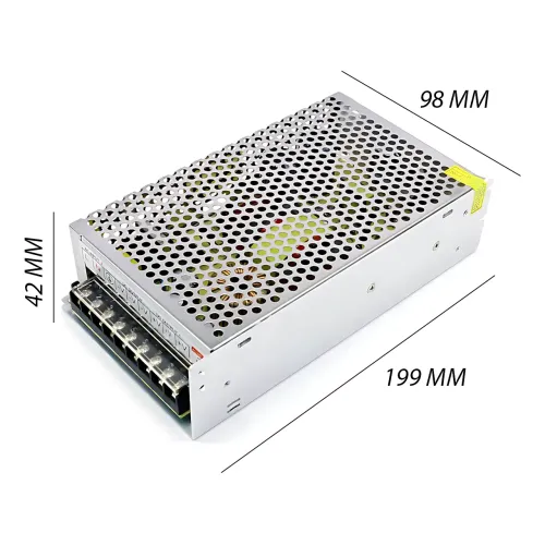 Адаптер живлення 5V 30A METAL у перфорованому металевому корпусі, захист від КЗ/перевантаження/перегрівання - фото 10