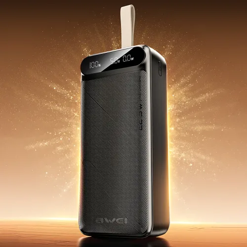 Power Bank Awei P101K 100000mAh, 22.5W Fast Charge, PD/QC, 3 выхода (2×USB-A + Type-C), вход Type-C + Micro-USB - фото 9