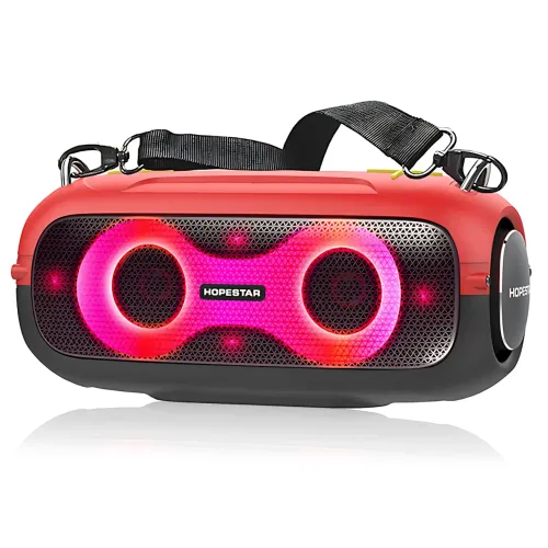 Портативна Bluetooth-колонка Hopestar A41 Party 16W, RGB-підсвітка, Bluetooth 5.3, TWS 1+1, IPX5, USB/AUX/TF, 2400mAh, чорна Чорно - фото 2