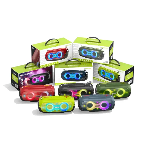 Портативна Bluetooth-колонка Hopestar A41 Party 16W, RGB-підсвітка, Bluetooth 5.3, TWS 1+1, IPX5, USB/AUX/TF, 2400mAh, чорна-хакі - фото 9