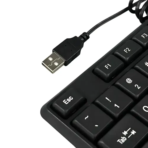 Проводная клавиатура JEDEL K19 USB, 104 клавиши, мембранная, полноразмерная 100%, раскладка RU/UA/EN, для Windows / Mac OS / Linux - фото 4