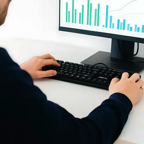 Проводная клавиатура JEDEL K19 USB, 104 клавиши, мембранная, полноразмерная 100%, раскладка RU/UA/EN, для Windows / Mac OS / Linux - фото 7