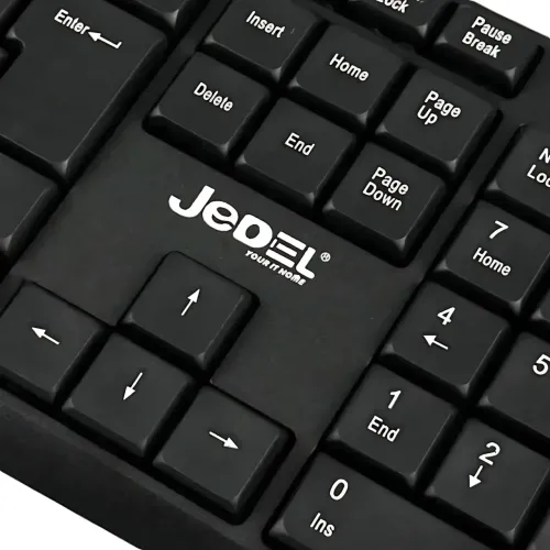 Проводная клавиатура JEDEL K19 USB, 104 клавиши, мембранная, полноразмерная 100%, раскладка RU/UA/EN, для Windows / Mac OS / Linux - фото 5