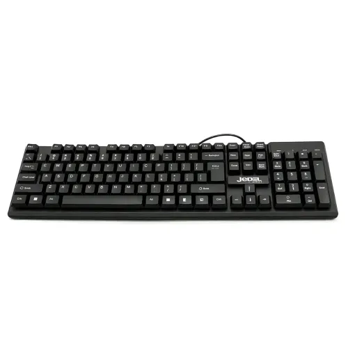 Проводная клавиатура JEDEL K19 USB, 104 клавиши, мембранная, полноразмерная 100%, раскладка RU/UA/EN, для Windows / Mac OS / Linux - фото 6