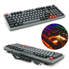 Механическая игровая клавиатура JEDEL KL-114 RGB USB, 96 клавиш, свитчи Drinkey Red, 20 режимов подсветки, кабель 1.6 м, проводная