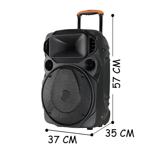 Акустическая система Su-Kam SU 612, 200 Вт, 12+3, Bluetooth, USB/SD, FM, 2 радиомикрофона, аккумулятор, запись MP3, ECHO/DELAY - фото 10
