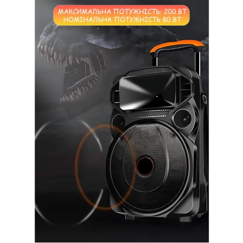 Акустическая система Su-Kam SU 612, 200 Вт, 12+3, Bluetooth, USB/SD, FM, 2 радиомикрофона, аккумулятор, запись MP3, ECHO/DELAY - фото 8