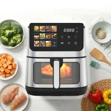 Аерофритюрниця Rainberg RB-2321 12,5 л, 4200 Вт, 2 ТЕНи, 12 програм, сенсорне керування, аерогриль без олії, мультипіч