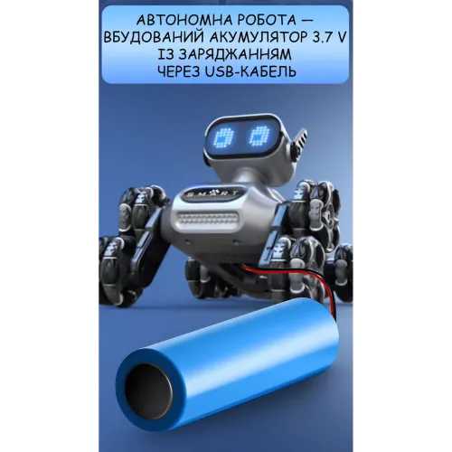 Интерактивный восьмиколёсный робот‑собака CX‑103 с радиоуправлением от 2.4 GHz, светозвуковыми эффектами и аккумулятором Белый - фото 5