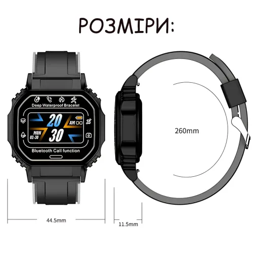 Смарт-часы Smart Watch B3-2 с пульсометром, шагомером и уведомлениями, экран 1.33″ 320×240, Bluetooth 4.2, IP67, Android / iOS Черно-желтый - фото 9
