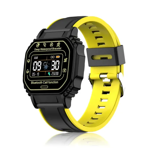 Смарт-часы Smart Watch B3-2 с пульсометром, шагомером и уведомлениями, экран 1.33″ 320×240, Bluetooth 4.2, IP67, Android / iOS Черно-желтый - фото 5
