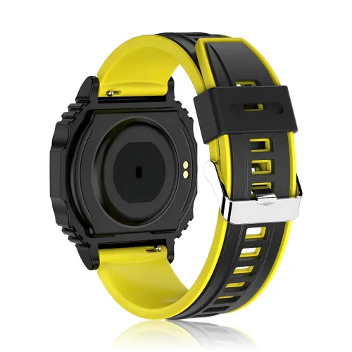 Смарт-часы Smart Watch B3-2 с пульсометром, шагомером и уведомлениями, экран 1.33″ 320×240, Bluetooth 4.2, IP67, Android / iOS Черно-желтый - фото 4