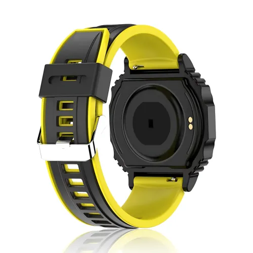 Смарт-часы Smart Watch B3-2 с пульсометром, шагомером и уведомлениями, экран 1.33″ 320×240, Bluetooth 4.2, IP67, Android / iOS Черно-желтый - фото 6