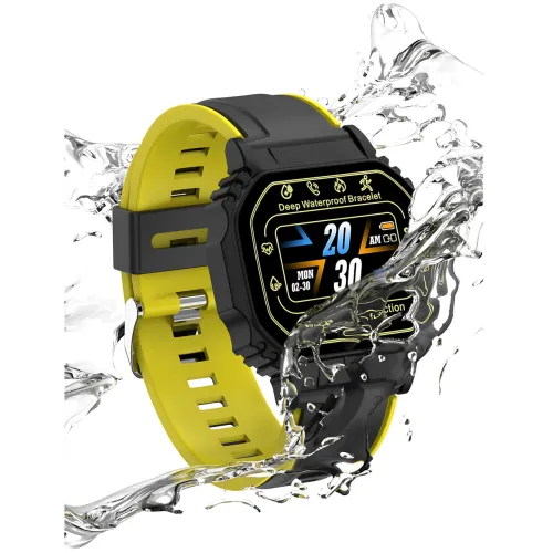 Смарт-часы Smart Watch B3-2 с пульсометром, шагомером и уведомлениями, экран 1.33″ 320×240, Bluetooth 4.2, IP67, Android / iOS Черно-желтый - фото 7