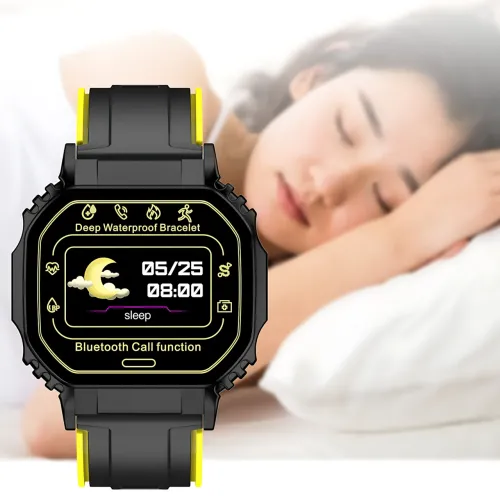 Смарт-часы Smart Watch B3-2 с пульсометром, шагомером и уведомлениями, экран 1.33″ 320×240, Bluetooth 4.2, IP67, Android / iOS Черно-желтый - фото 8