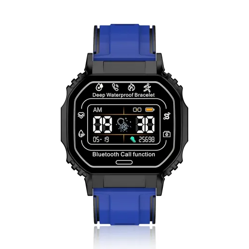 Смарт-часы Smart Watch B3-2 с пульсометром, шагомером и уведомлениями, экран 1.33″ 320×240, Bluetooth 4.2, IP67, Android / iOS Черно-синий - фото 2