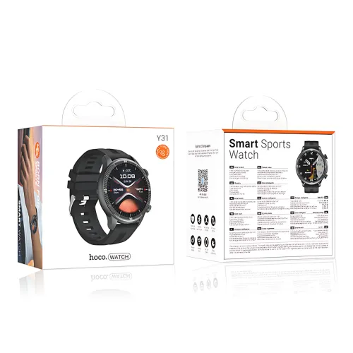 Смарт-годинник HOCO Y31 Smart Sports Watch (Call Version), 1.46'' HD 360×360, Bluetooth-дзвінки +SIM, SpO2, пульс, сон, IP67, мета - фото 8