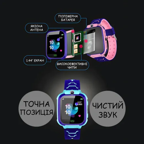 Дитячий смарт-годинник HOCO Y105, 1.44| LCD 128 × 128, SIM 2G (GSM), LBS-трекер, камера, Micro Chat, мікрофон і динамік, 400 mahою - фото 6