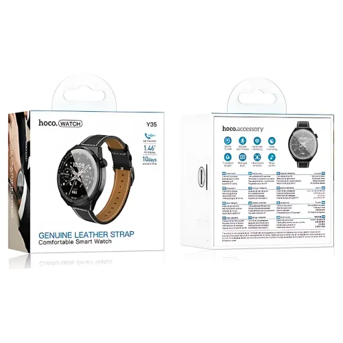 Смарт-годинник HOCO Y35 Smart Sports Watch (Call Version), 1.46'' TFT 360×360, Bluetooth-дзвінки, мікрофон, SpO2, пульс, сон - фото 8