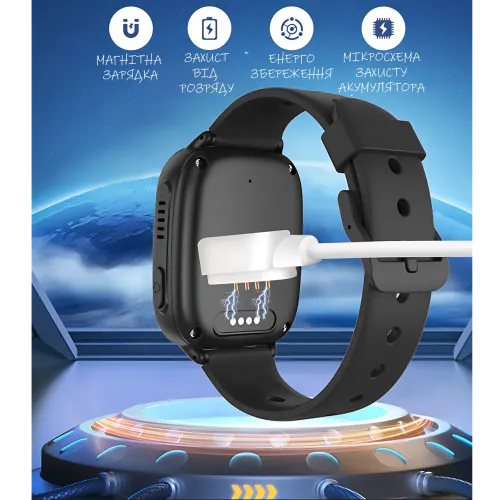 Дитячий смарт-годинник HOCO Y106 4G LTE з відеодзвінком, GPS/LBS/Wi-Fi, камерою 2 Мп, Nano-SIM, екран 1.83'', IPX7, SeTracker2 - фото 7