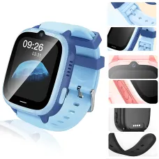 Дитячий смарт-годинник HOCO Y106 4G LTE з відеодзвінком, GPS/LBS/Wi-Fi, камерою 2 Мп, Nano-SIM, екран 1.83|, IPX7, SeTracker2 Блак