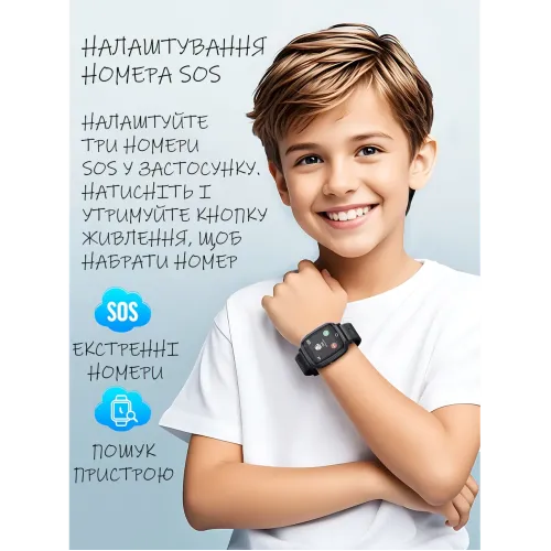 Дитячий смарт-годинник HOCO Y100, GPS-трекер, SIM-дзвінки з годинника, IPS 1.44|, сенсорний екран, 00 мА·год, iOS/Android Рожевий - фото 7