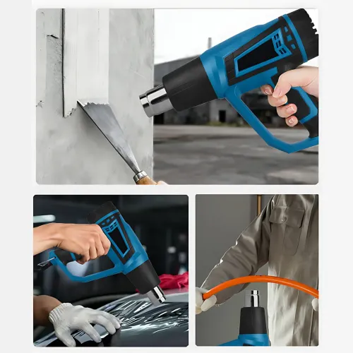 Фен строительный промышленный Hot Air Gun X512 1600W с регулировкой температуры, 2 режима, 4 насадки, термофен для снятия краски - фото 6