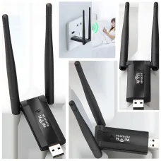 Wi-Fi репитер AND 5558 USB 2.4GHz, усилитель сигнала до 100 Мбит/с, 2 антенны, питание 5V, радиус 20 м, ретранслятор для роутера