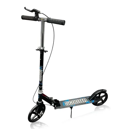 Самокат двухколесный городской Scooter 200 мм PU, складной, с ручным и ножным тормозом, ABEC-7, до 90 кг, руль 73–96 см - фото 2