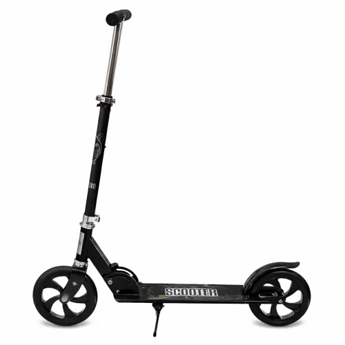 Самокат двухколесный городской Scooter 200 мм PU, складной, с ручным и ножным тормозом, ABEC-7, до 90 кг, руль 73–96 см Розовый - фото 5