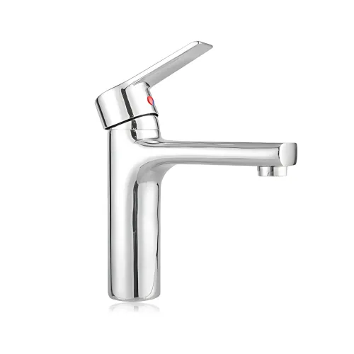 Смеситель для раковины однорычажный FYR-8805-03, корпус из нержавеющей стали, современный дизайн, керамический картридж Хром - фото 4