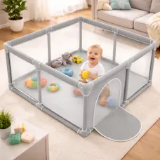 Детский игровой манеж MA710 130×130×65 см складной, безопасный манеж для малышей, ограждение игровой зоны, для дома и квартиры