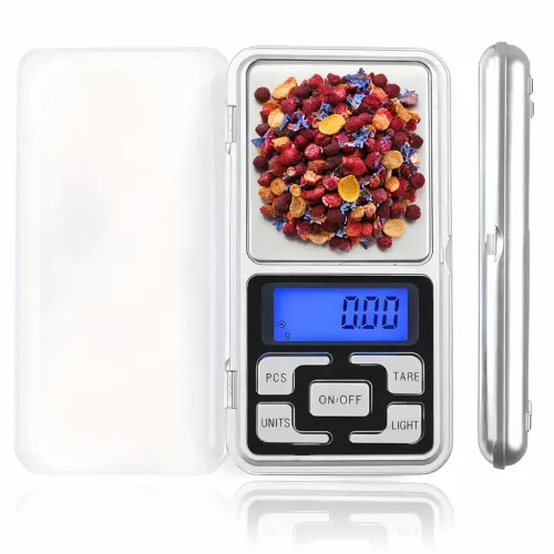 Ювелирные электронные весы QCP-01, точность 0,1 г, LCD дисплей с подсветкой, 4 единицы измерения, калибровка, с крышкой, до 500 г