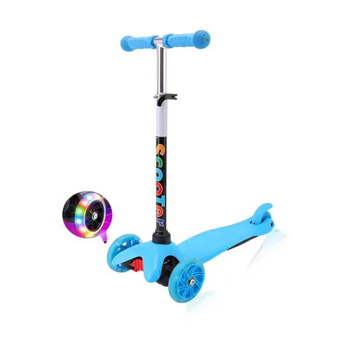 Детский трехколесный самокат Best Scooter 905 со светящимися колесами 110 мм, регулируемый руль, подшипники ABEC-7, до 40 кг - фото 3