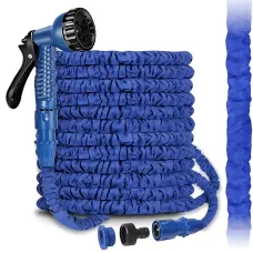 Садовый шланг для полива V-HOSE PRO 120 м растягивающийся X-Hose, 4-слойный латексный шланг с распылителем 7 режимов, 3/4