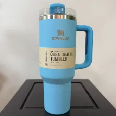 Термокружка-термос Stanley 1200 мл с ручкой и крышкой-поилкой с трубочкой, вакуумная термочашка из нержавеющей стали