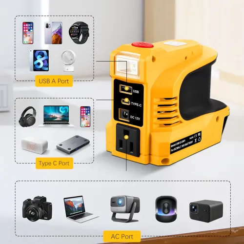 Портативный инвертор напряжения UIN12 180W 20V → 220V для аккумулятора электроинструмента, преобразователь питания с розеткой 220В - фото 6