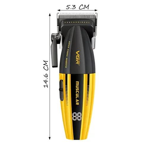 Профессиональная аккумуляторная машинка для стрижки волос VGR V-285 9000 RPM MUSCULAR C1, роторный мотор, керамико-стальные лезвия - фото 9