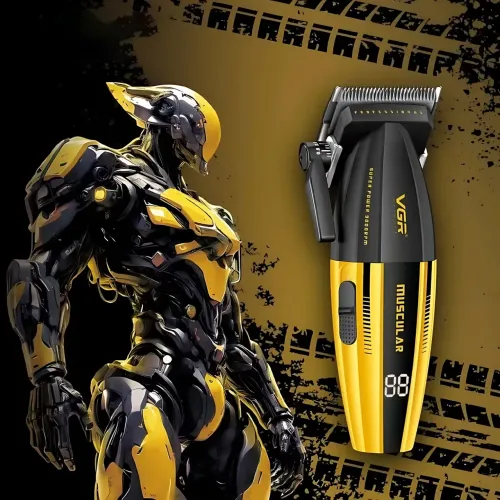 Профессиональная аккумуляторная машинка для стрижки волос VGR V-285 9000 RPM MUSCULAR C1, роторный мотор, керамико-стальные лезвия - фото 8