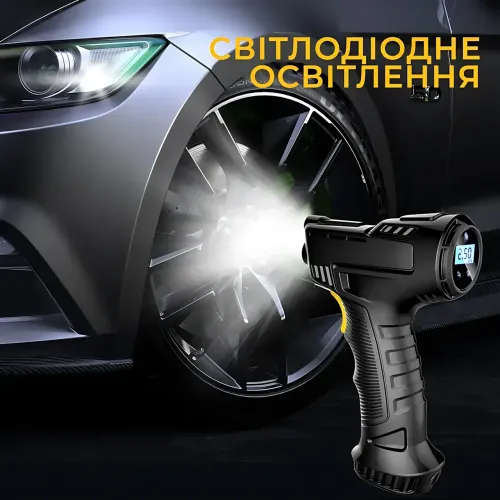 Автомобільний компресор Модель 4, 12V 120 Вт із цифровим дисплеєм і автовимкненням, портативний насос 150 PSI для шин, велосипедів - фото 4