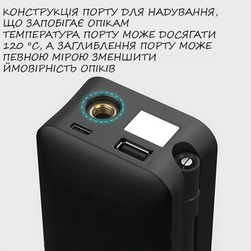 Автомобильный аккумуляторный компрессор Carsun C3106 4000 мАч 150 PSI 10 Бар, портативный воздушный насос 20 л/мин с LED дисплеем - фото 6